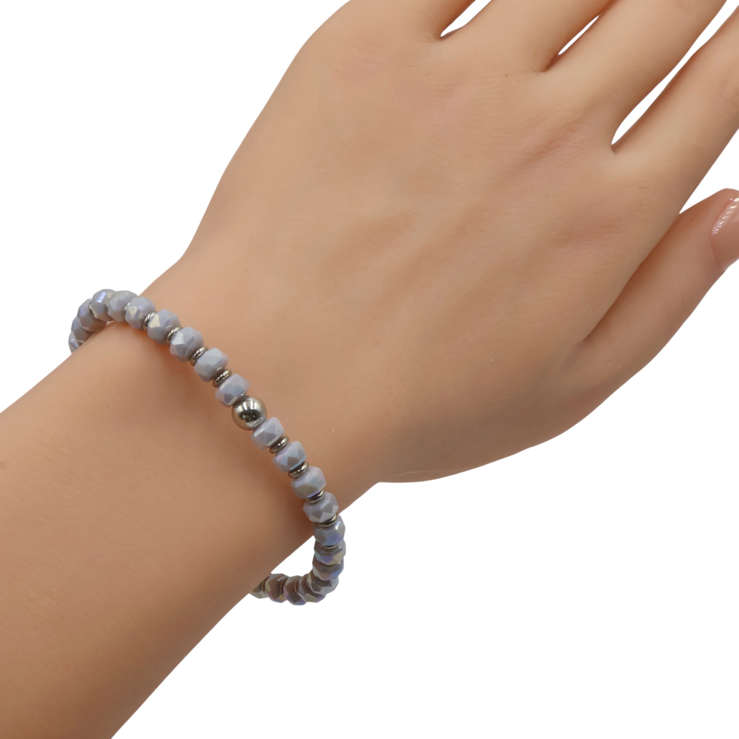 Mini Wheel Bracelet ~ Porcelain Gray