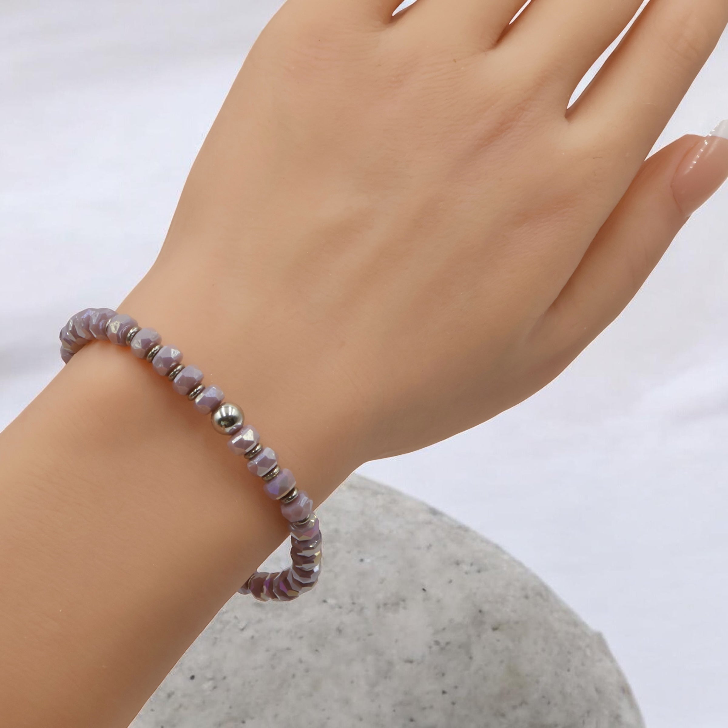 Mini Wheel Bracelet ~ Dusty Violet
