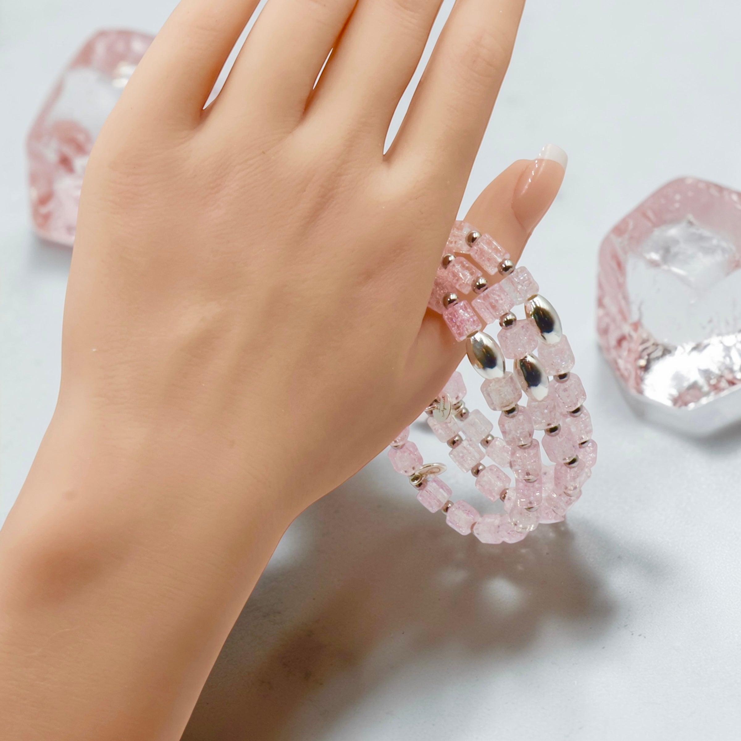 Ice Cube Bracelet ~ Pink