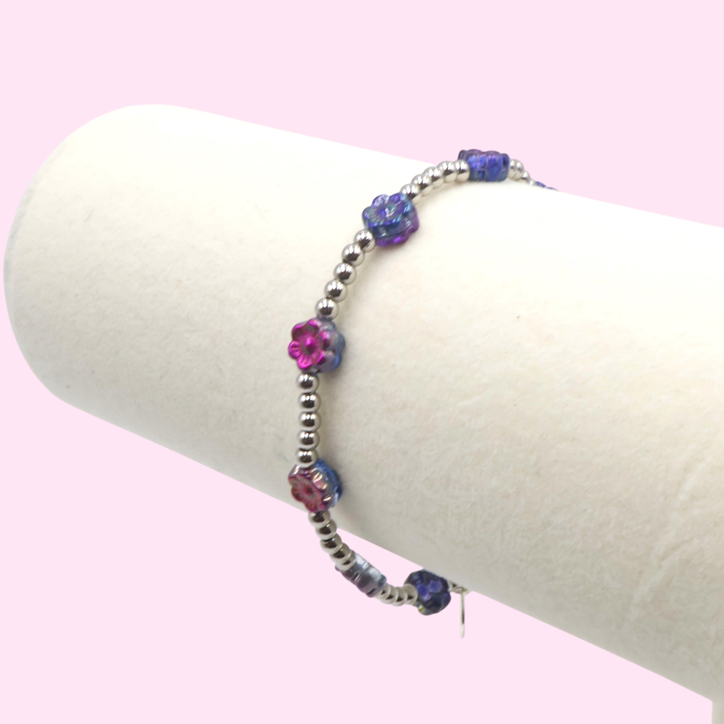 Flower Power Bracelet ~ Peacock Iris