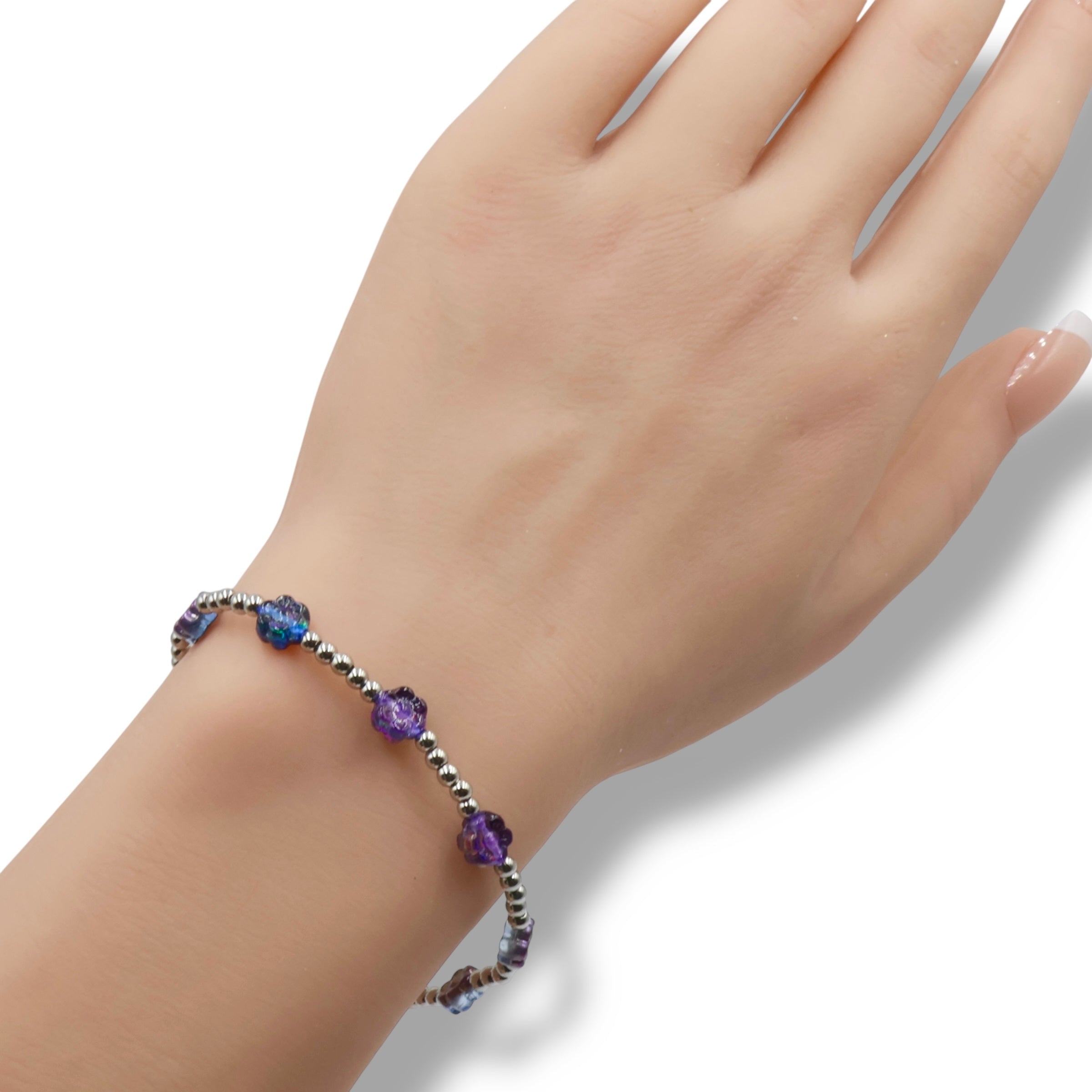 Flower Power Bracelet ~ Peacock Iris