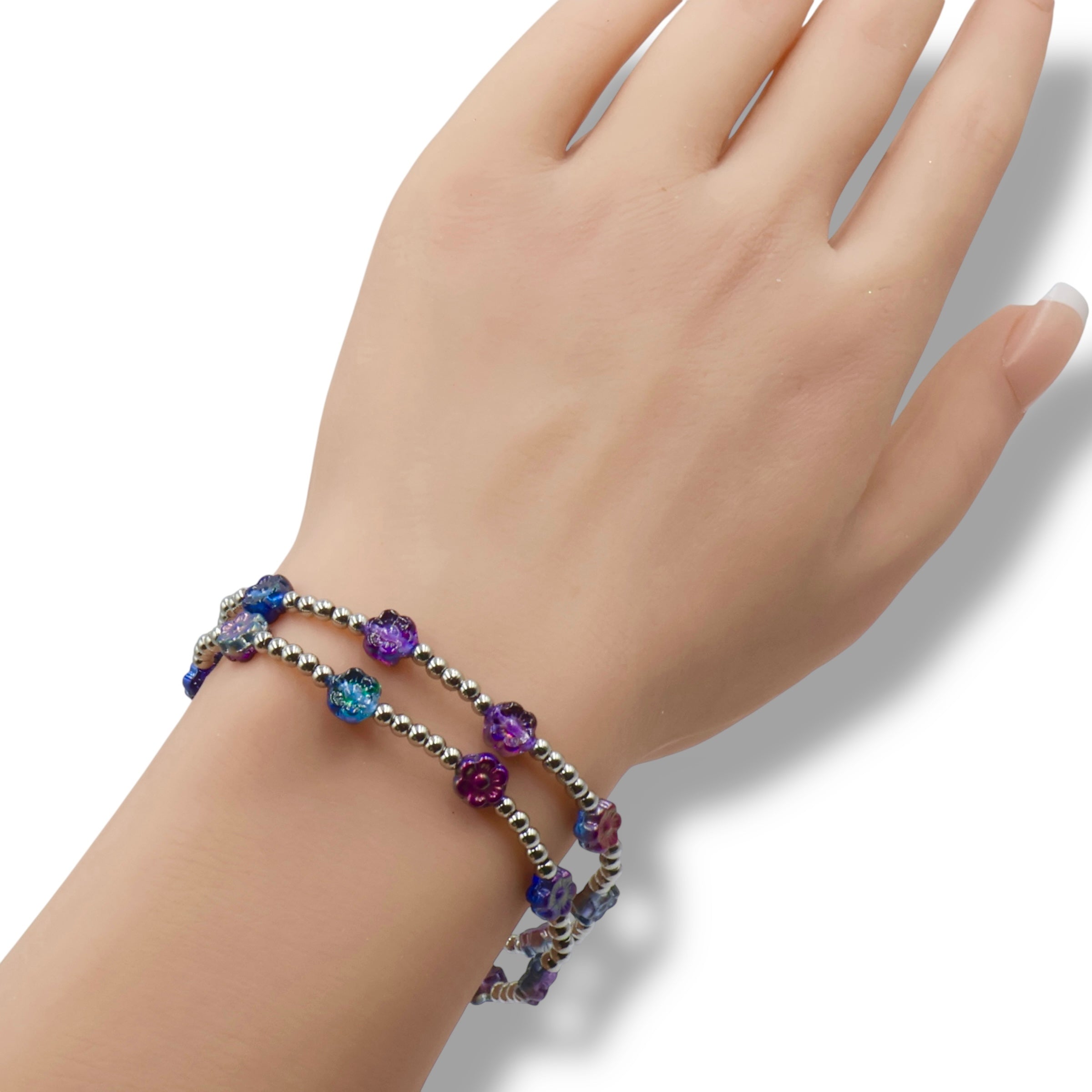 Flower Power Bracelet ~ Peacock Iris