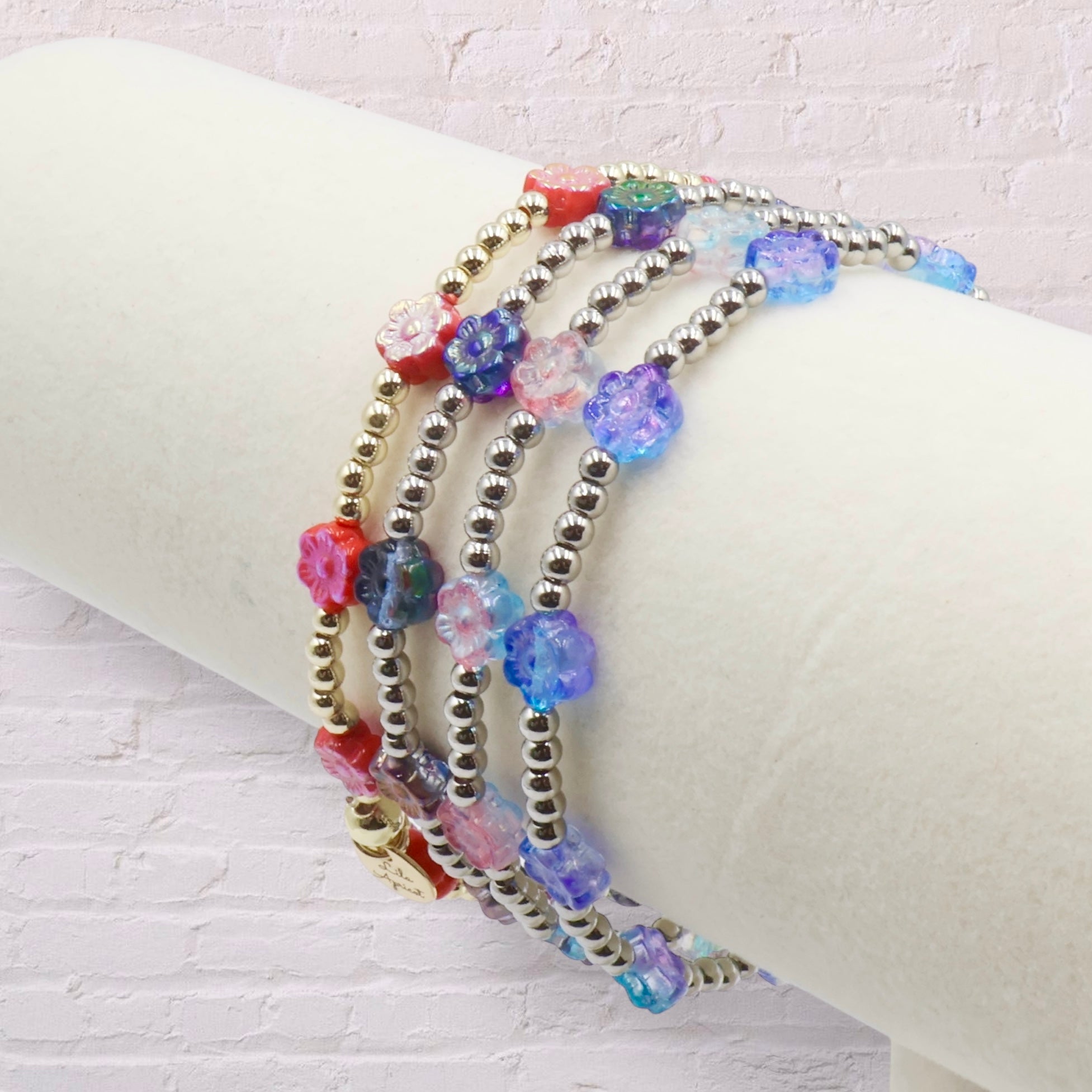 Flower Power Bracelet ~ Peacock Iris