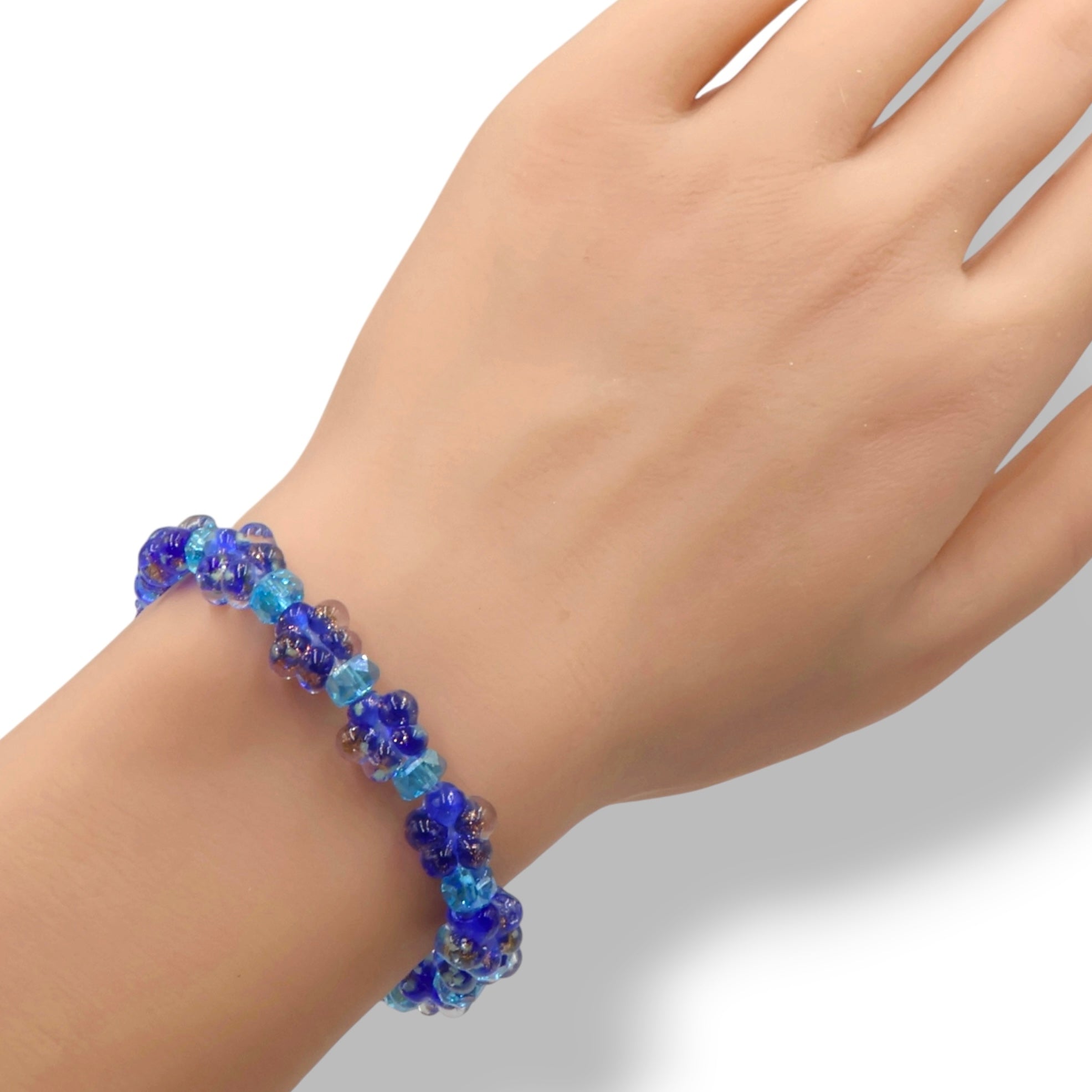 Glowing Plum Blossom Bracelet ~ Sapphire