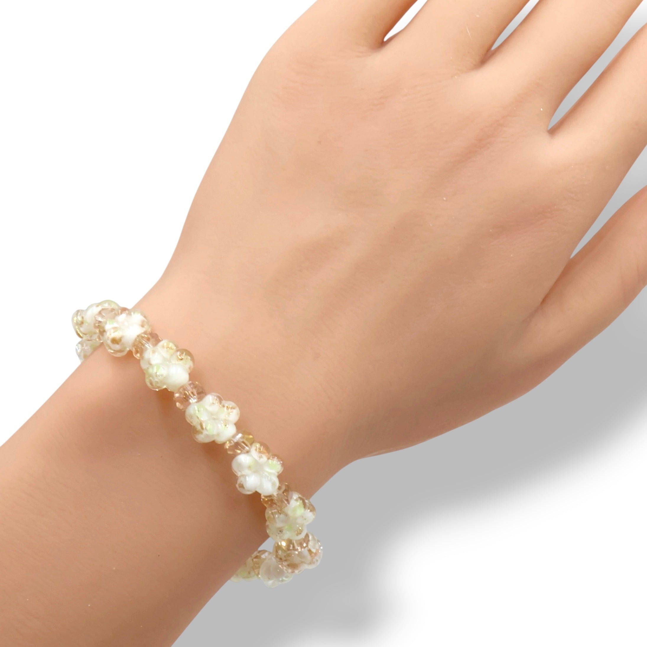 Glowing Plum Blossom Bracelet ~ White