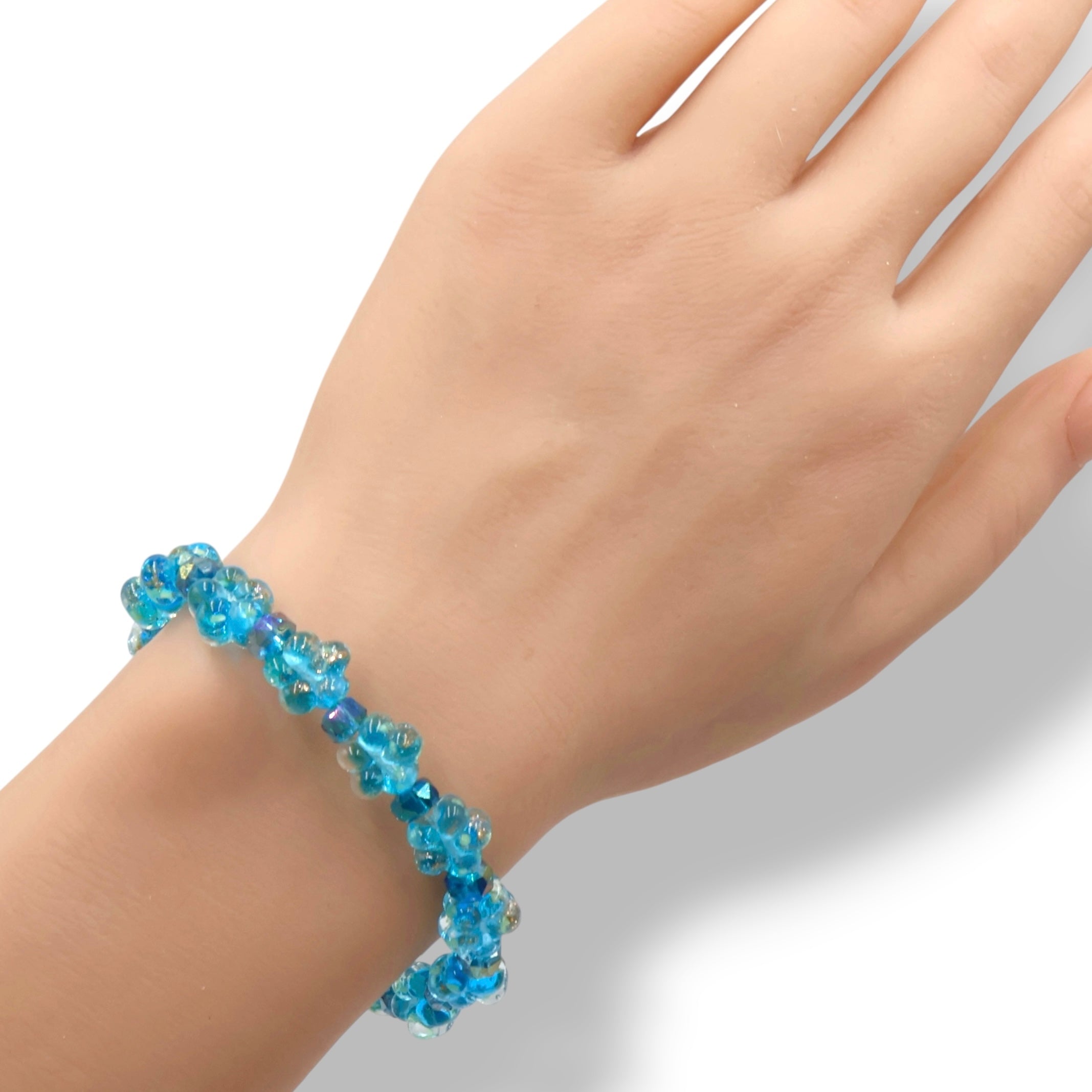 Glowing Plum Blossom Bracelet ~ Sky Blue