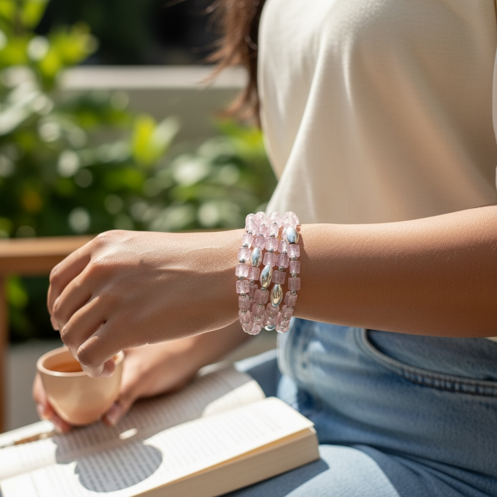 Ice Cube Bracelet ~ Pink