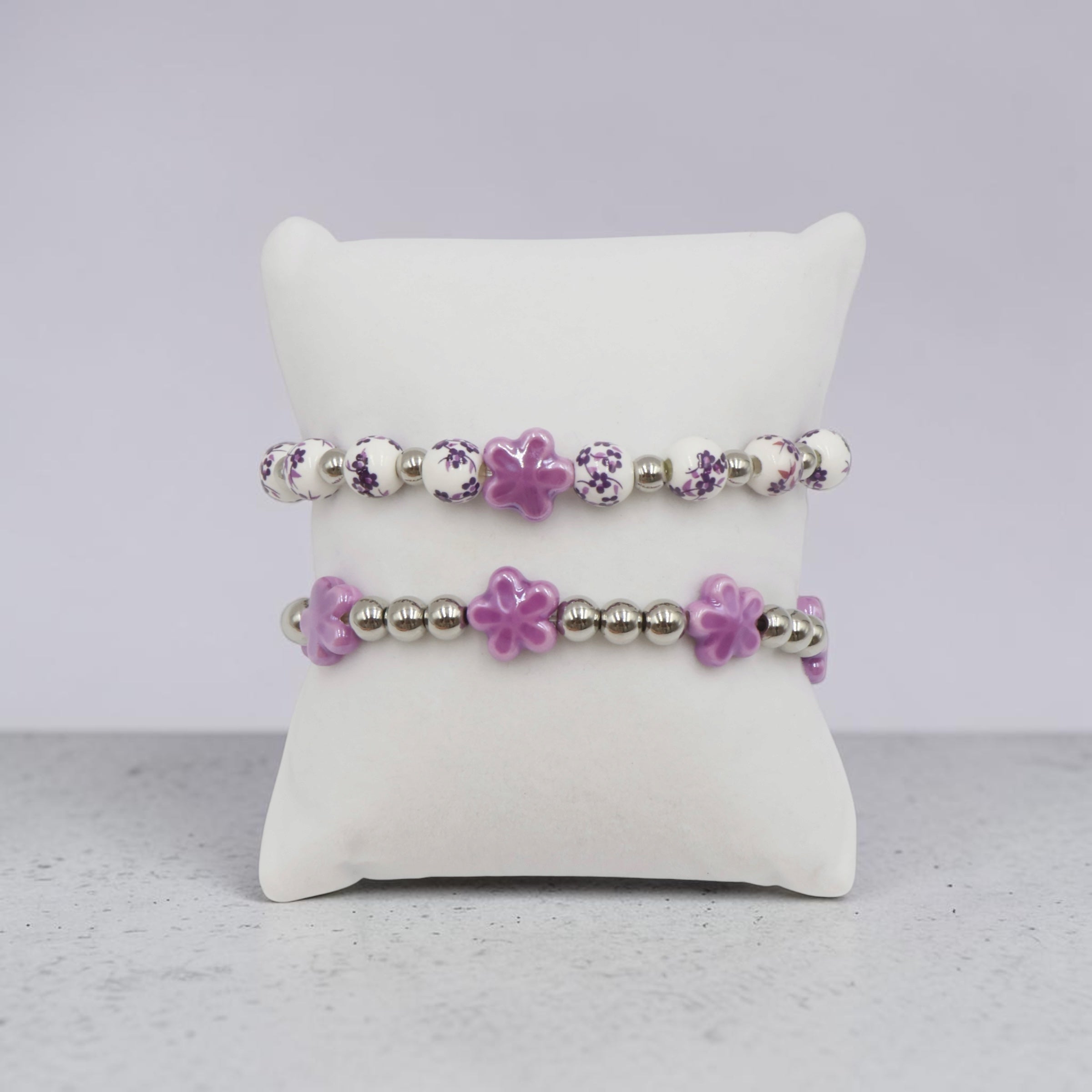 Meadow Flower Bracelet ~ Purple Phlox