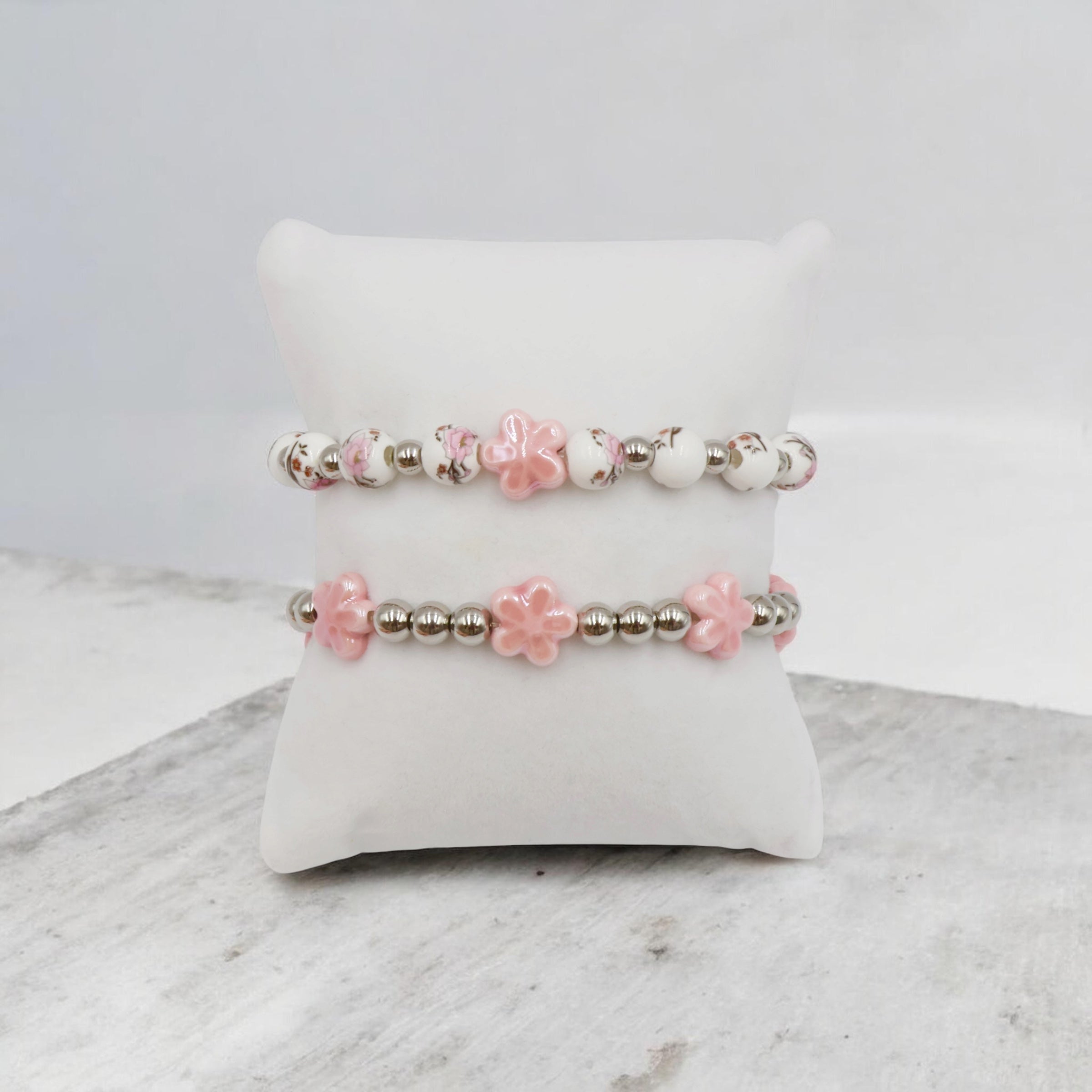 Meadow Flower Bracelet ~ Maiden Pink
