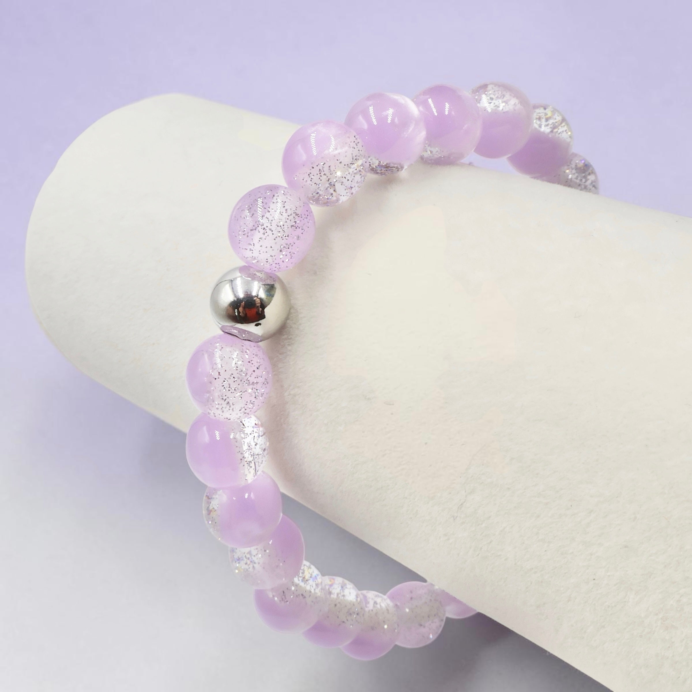 Satin Glitter Bracelet ~ Thistle