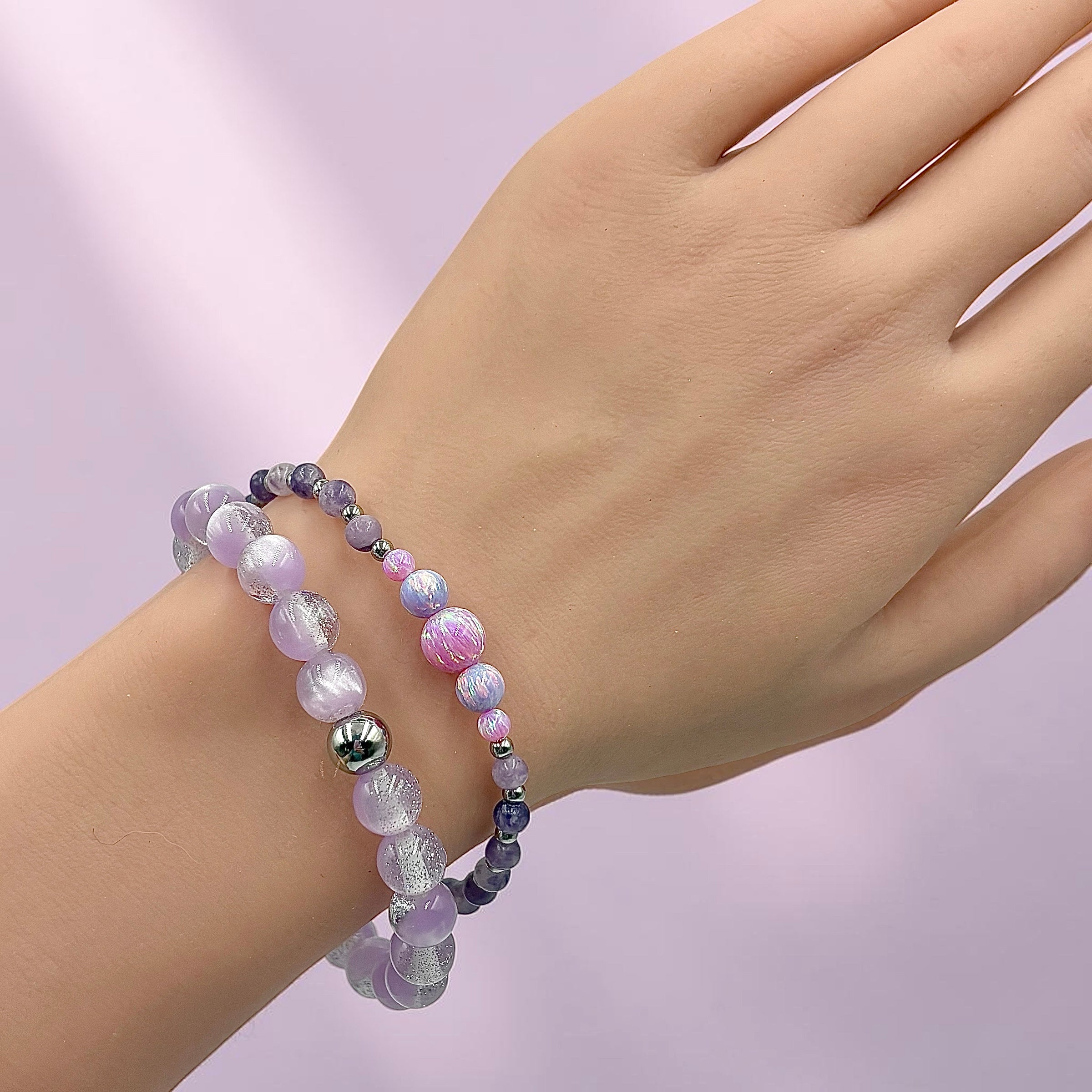 Satin Glitter Bracelet ~ Thistle