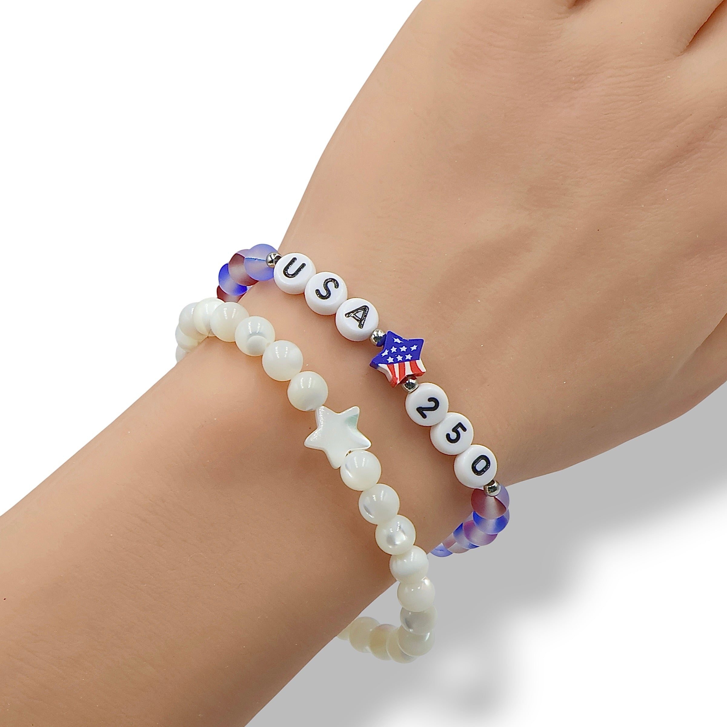 Mother of Pearl Star Centerpiece Bracelet