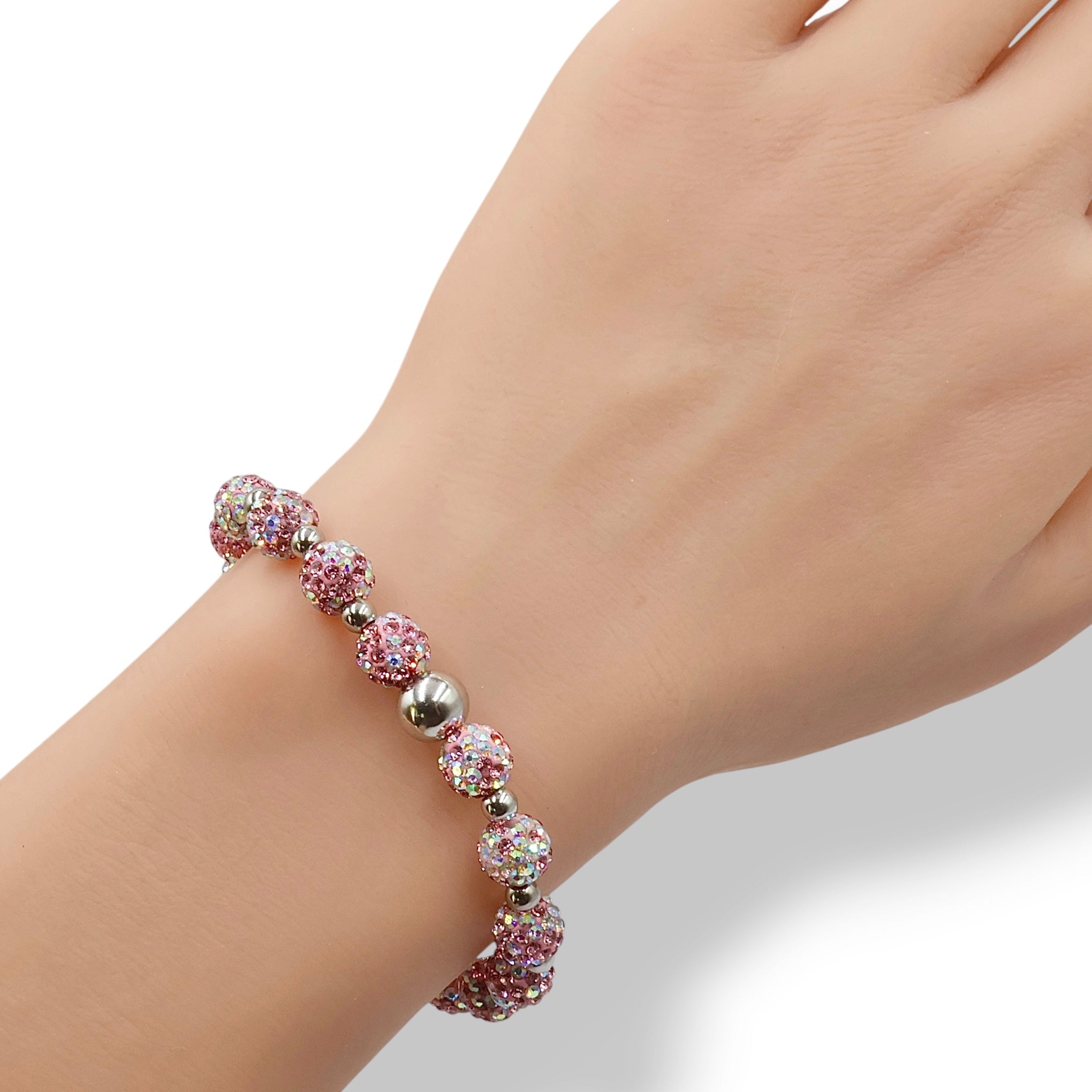 Shamballa Bracelet ~ Pink Confetti