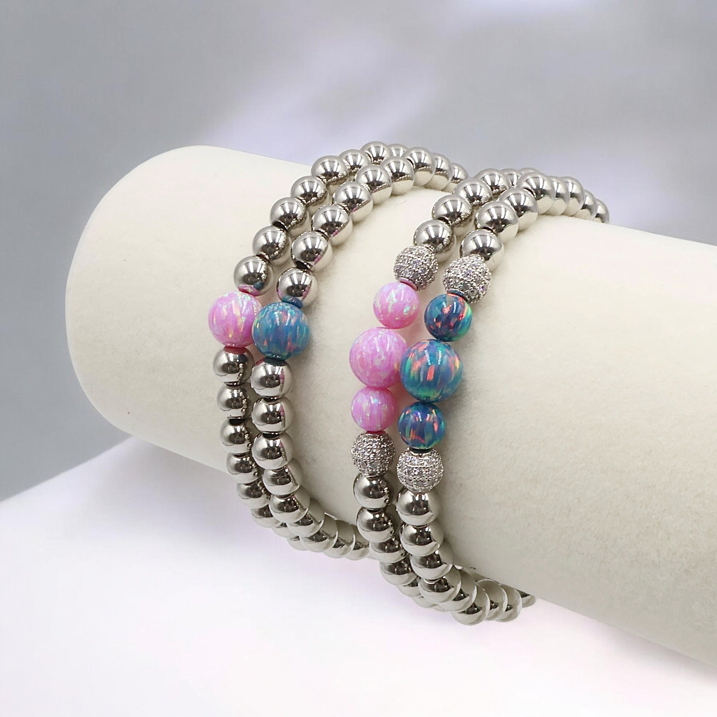 1-Opal  Bracelet ~ Pink Topaz