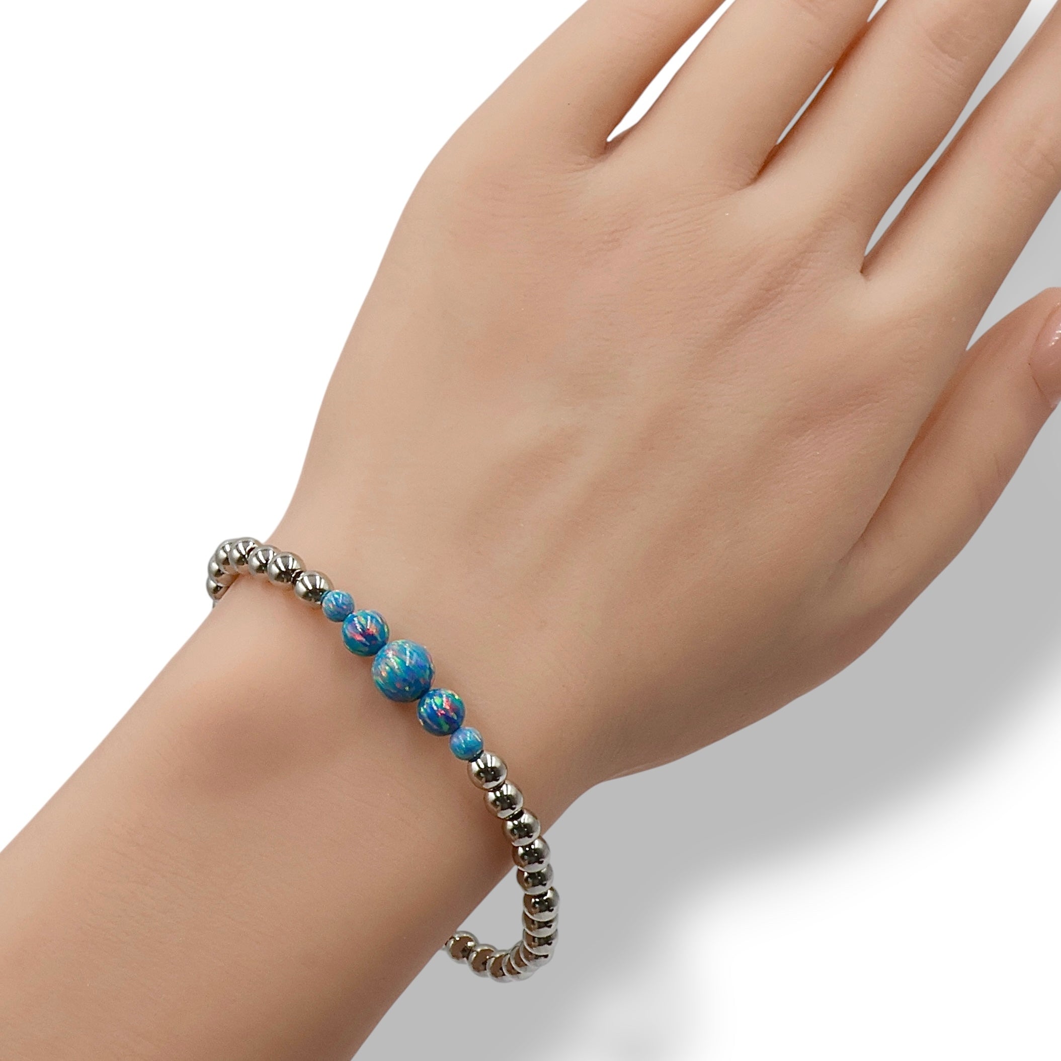 Opal Cascade Bracelet ~ Prussian Blue