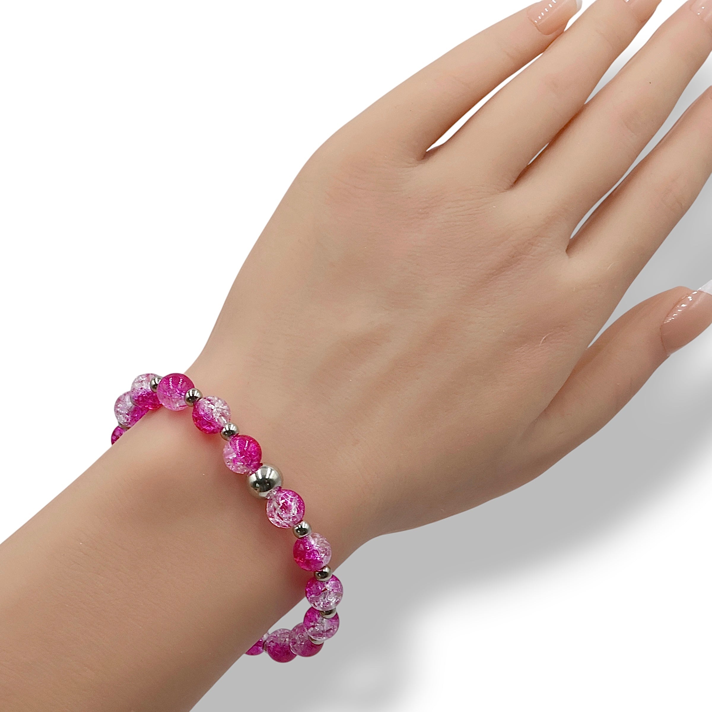 Crackle Bead Bracelet ~ Berry Bliss