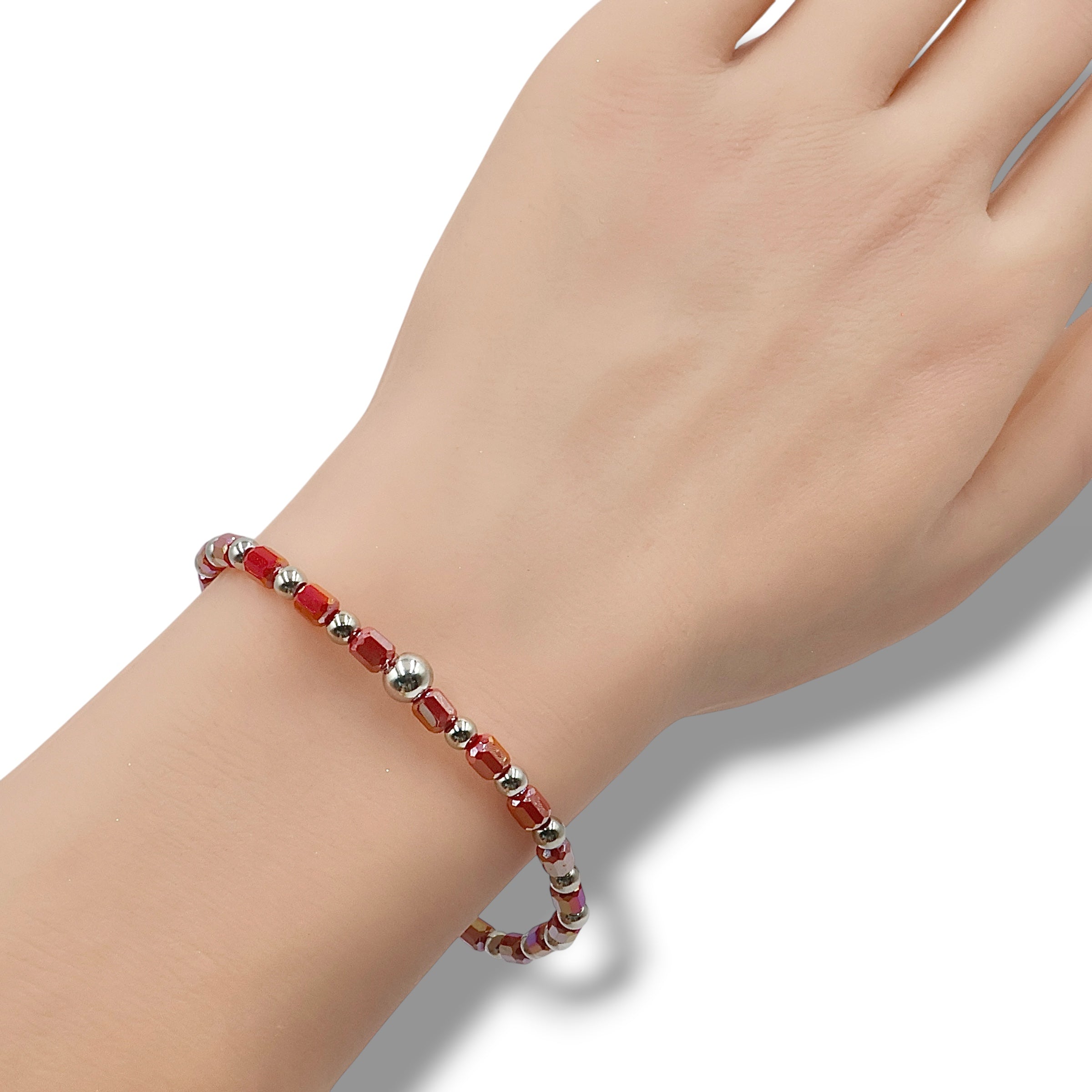 Petite Faceted Pillar | Cherry Glow