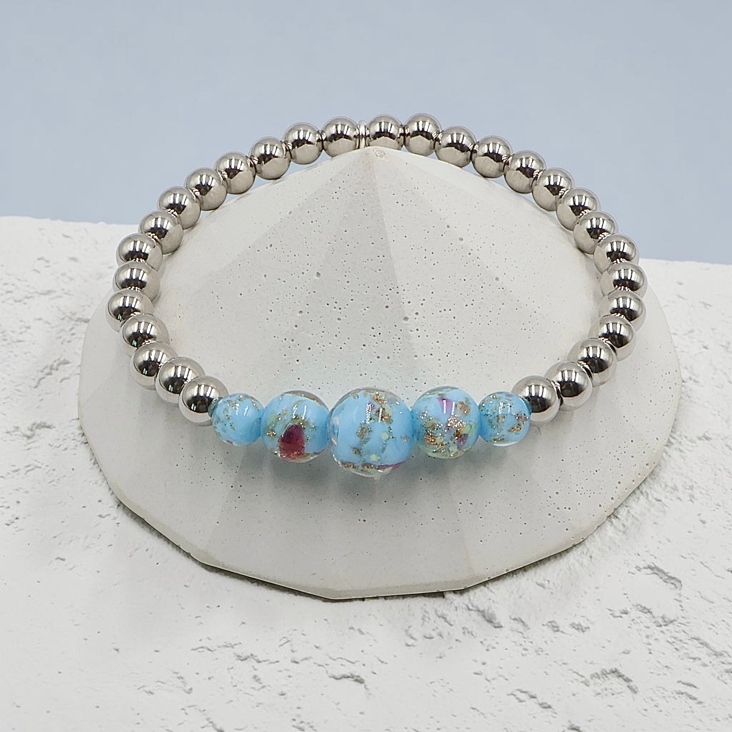Magenta Sprinkles Cascade | Robin's Egg Blue