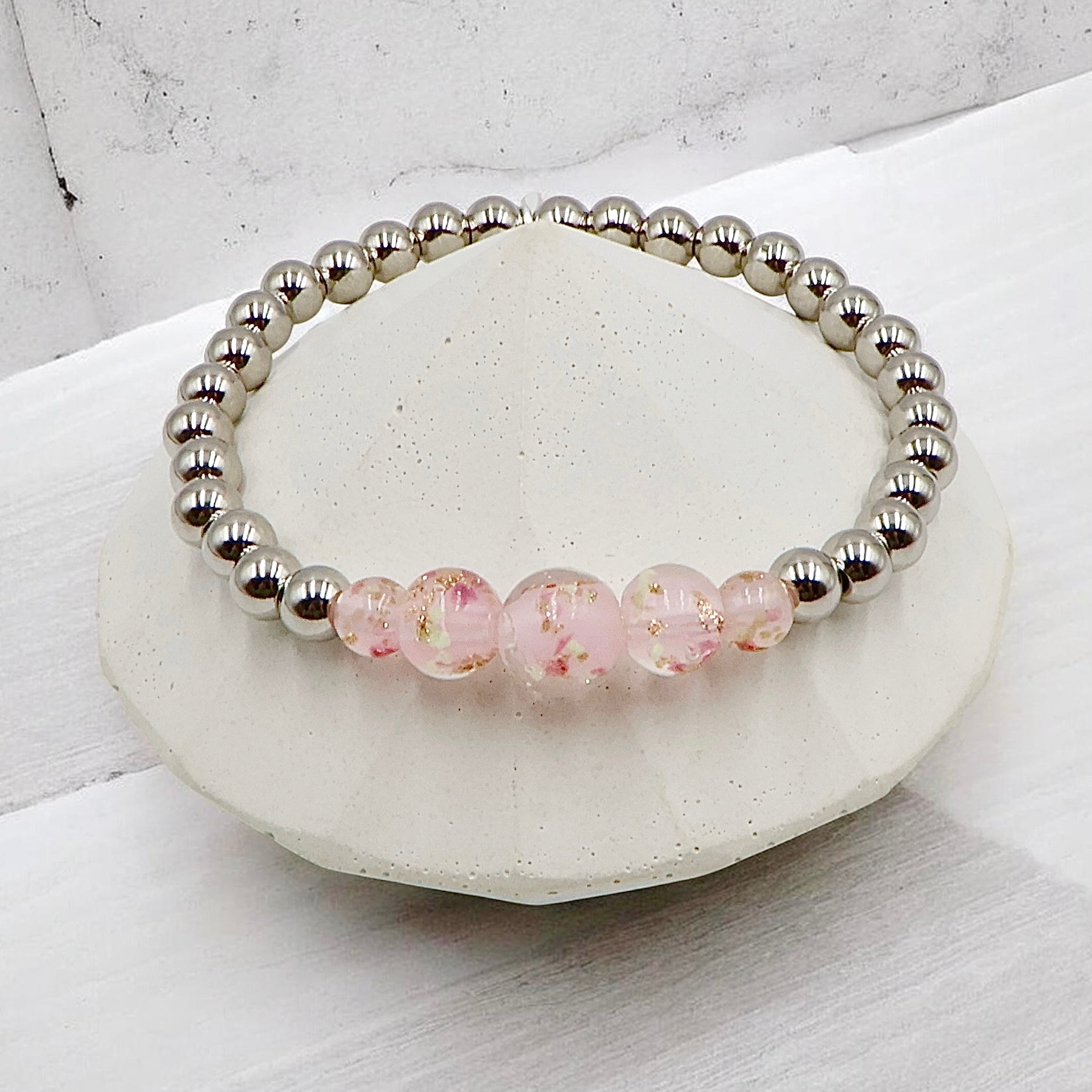 Pink Champagne | Magenta Sprinkles Cascade Bracelet