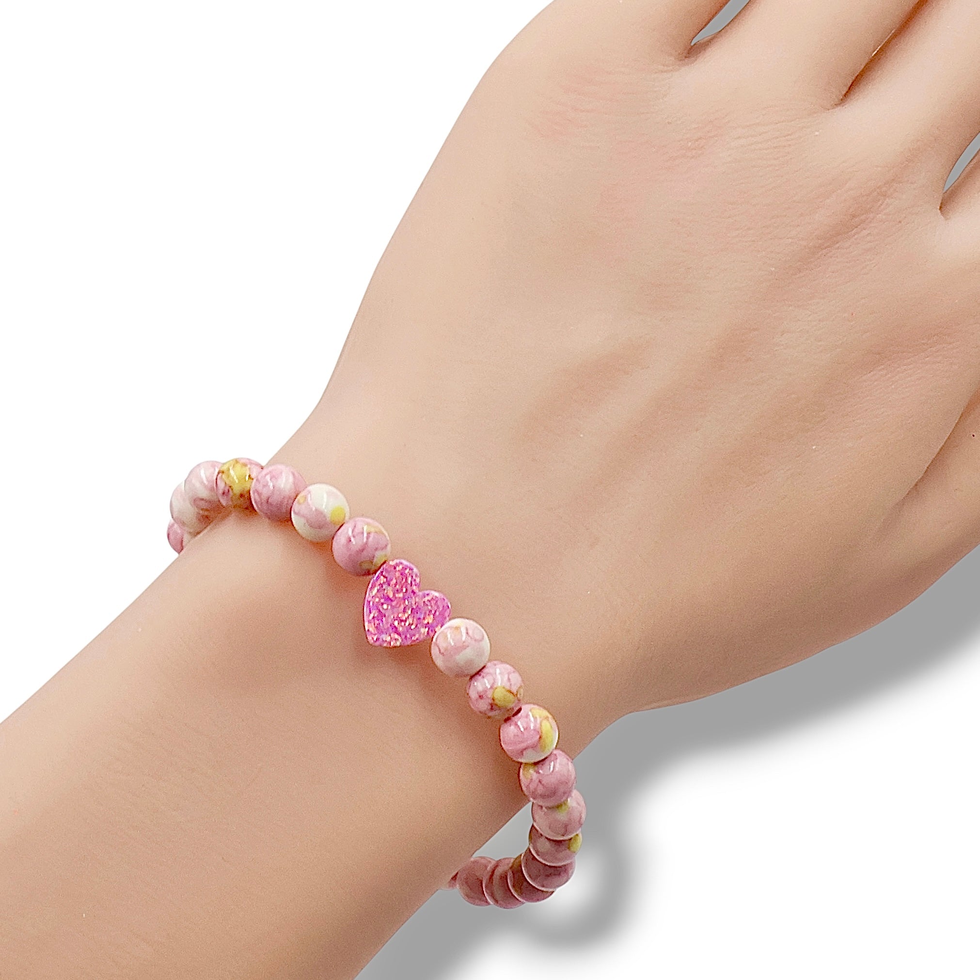 Pink Flamingo | Opal Heart Bracelet