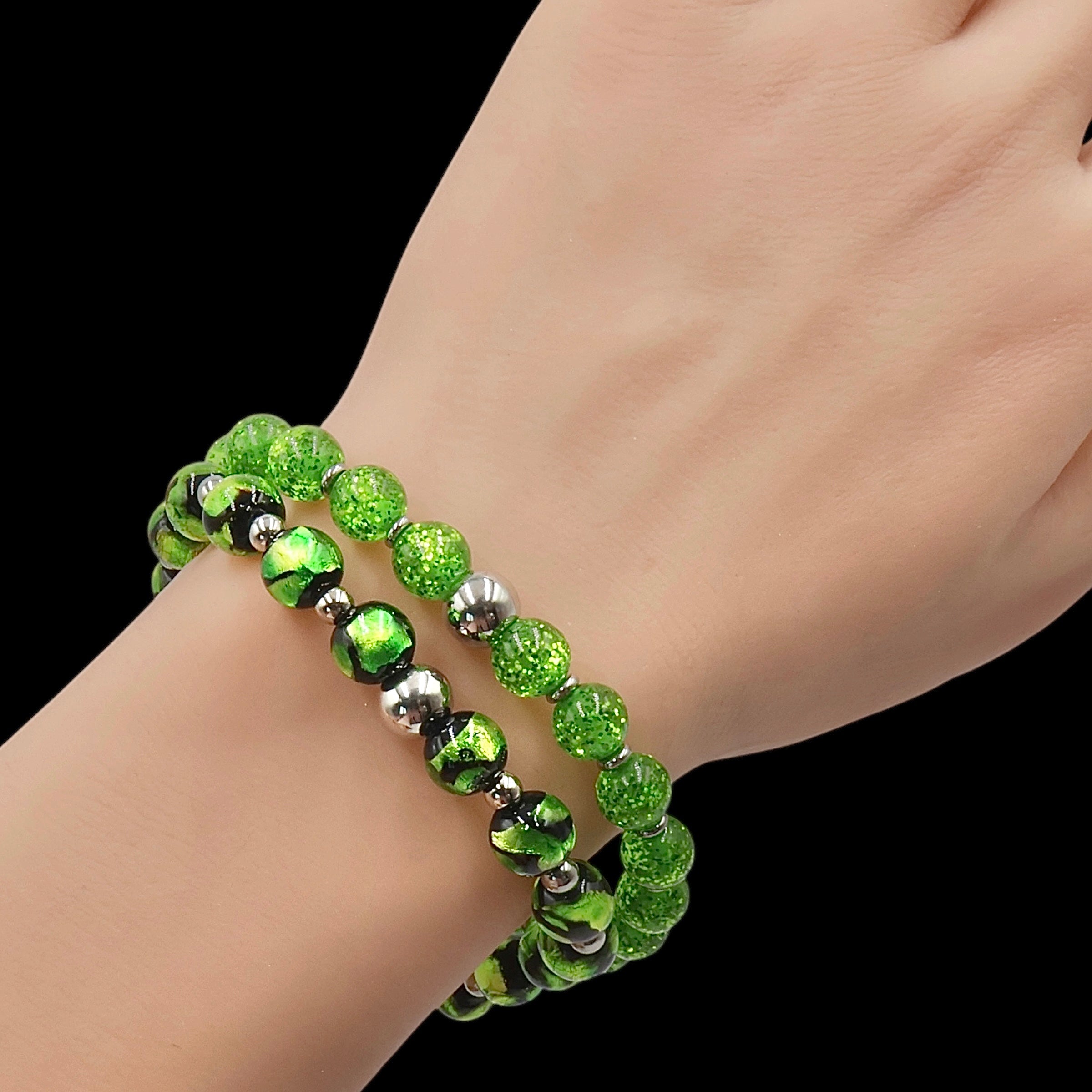 Glitter Bracelet ~ Fern Green