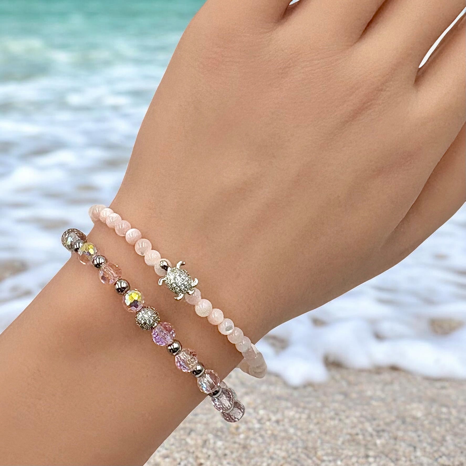 Coastal Blush | Sea Turtle Bracelet