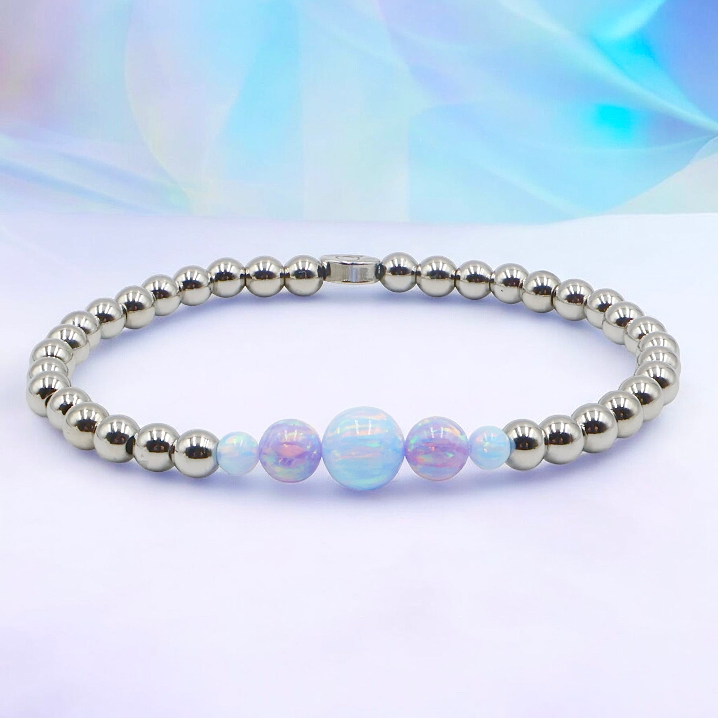Maya Blue x Unicorn Purple | Opal Duet Cascade Bracelet