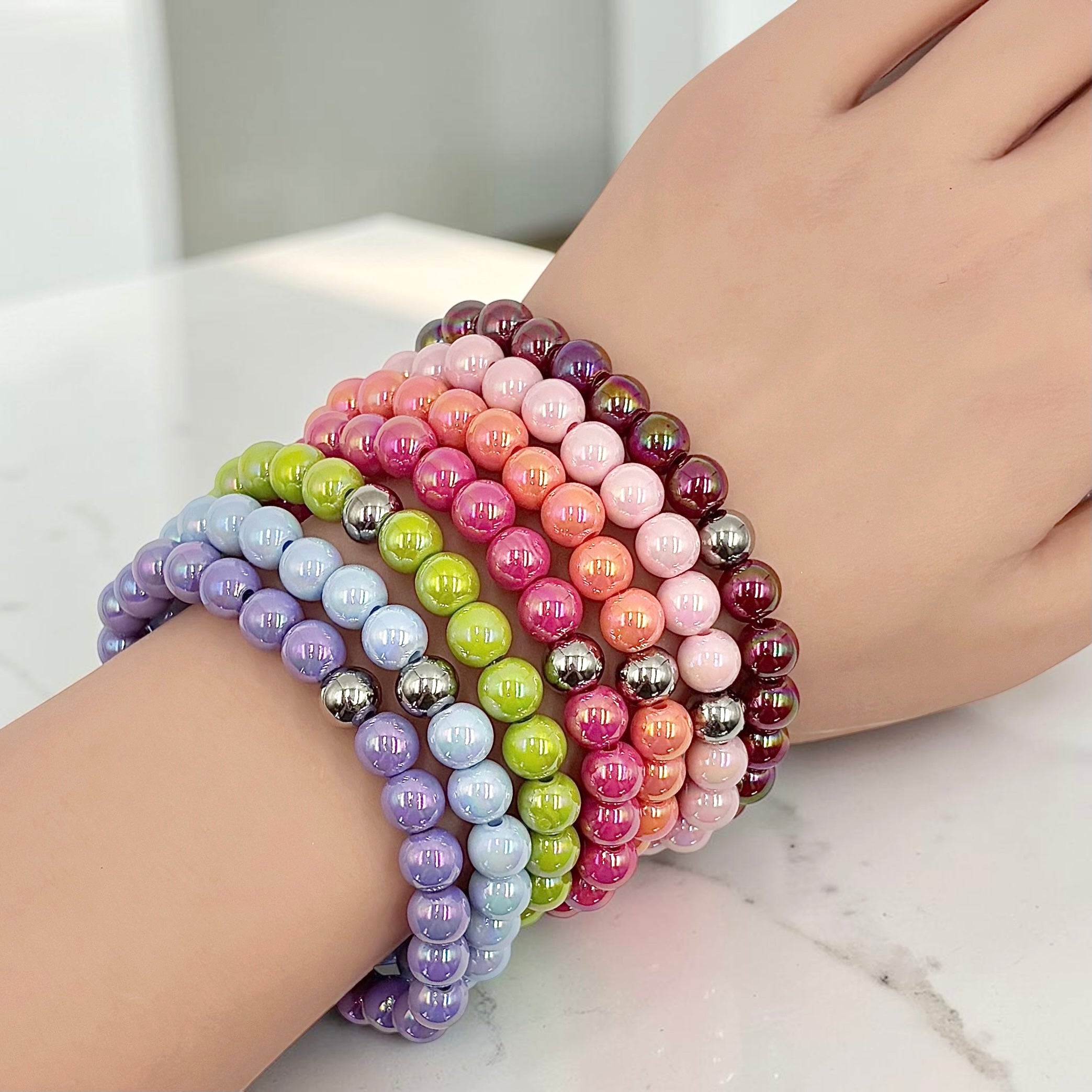 Sage Serenade | Shimmer Pop Bracelet