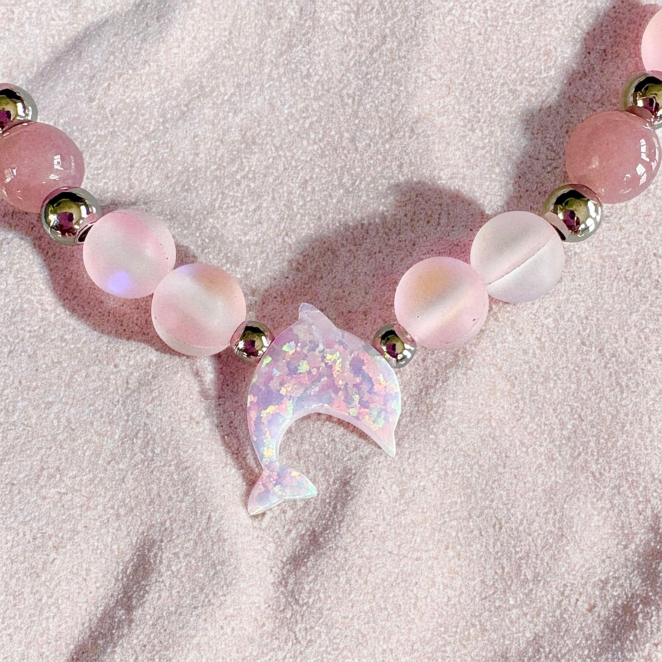 Twilight Dance | Pink Opal Dolphin Bracelet