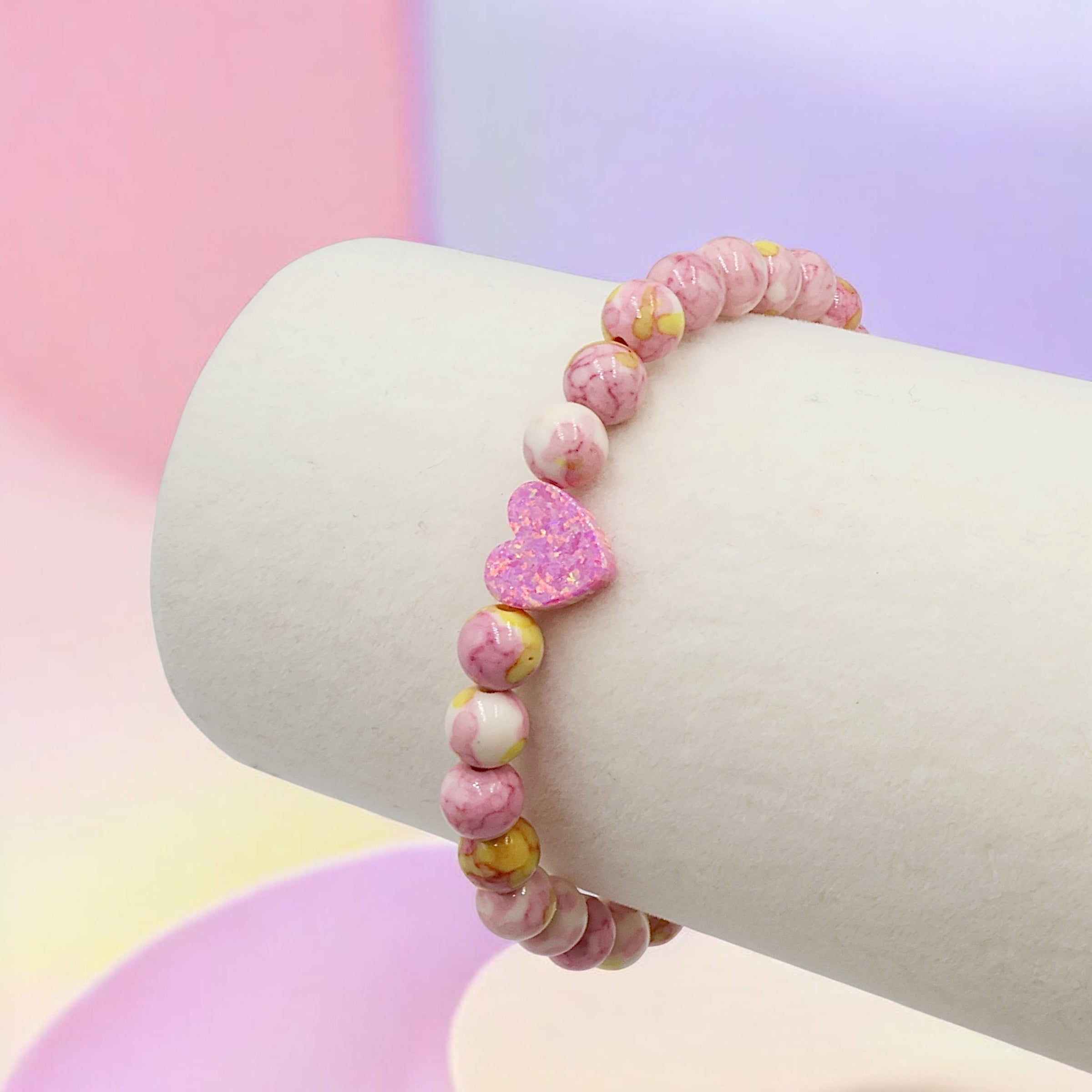 Pink Flamingo | Opal Heart Bracelet
