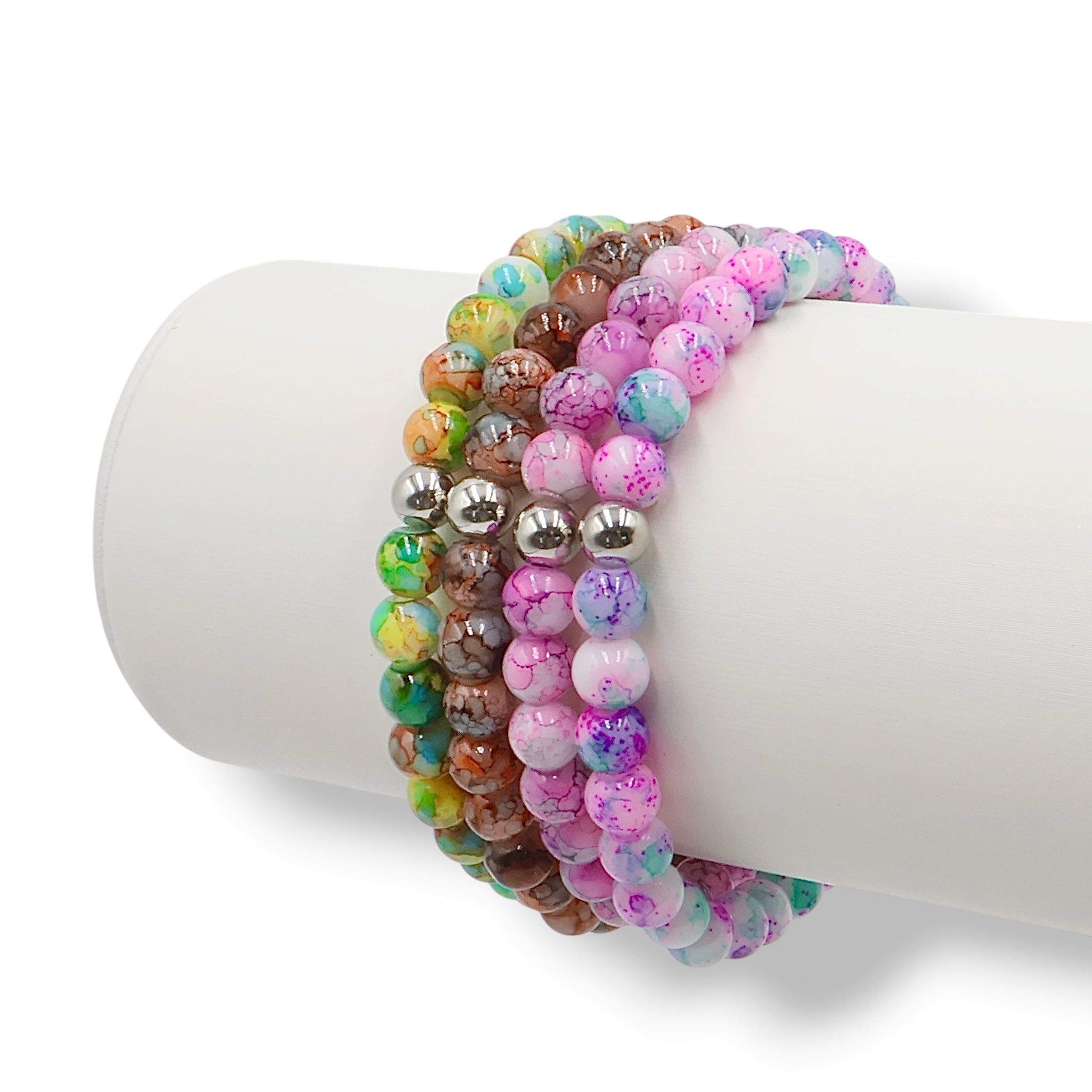 Watermelon Spark | Mini Marble Picasso Bracelet