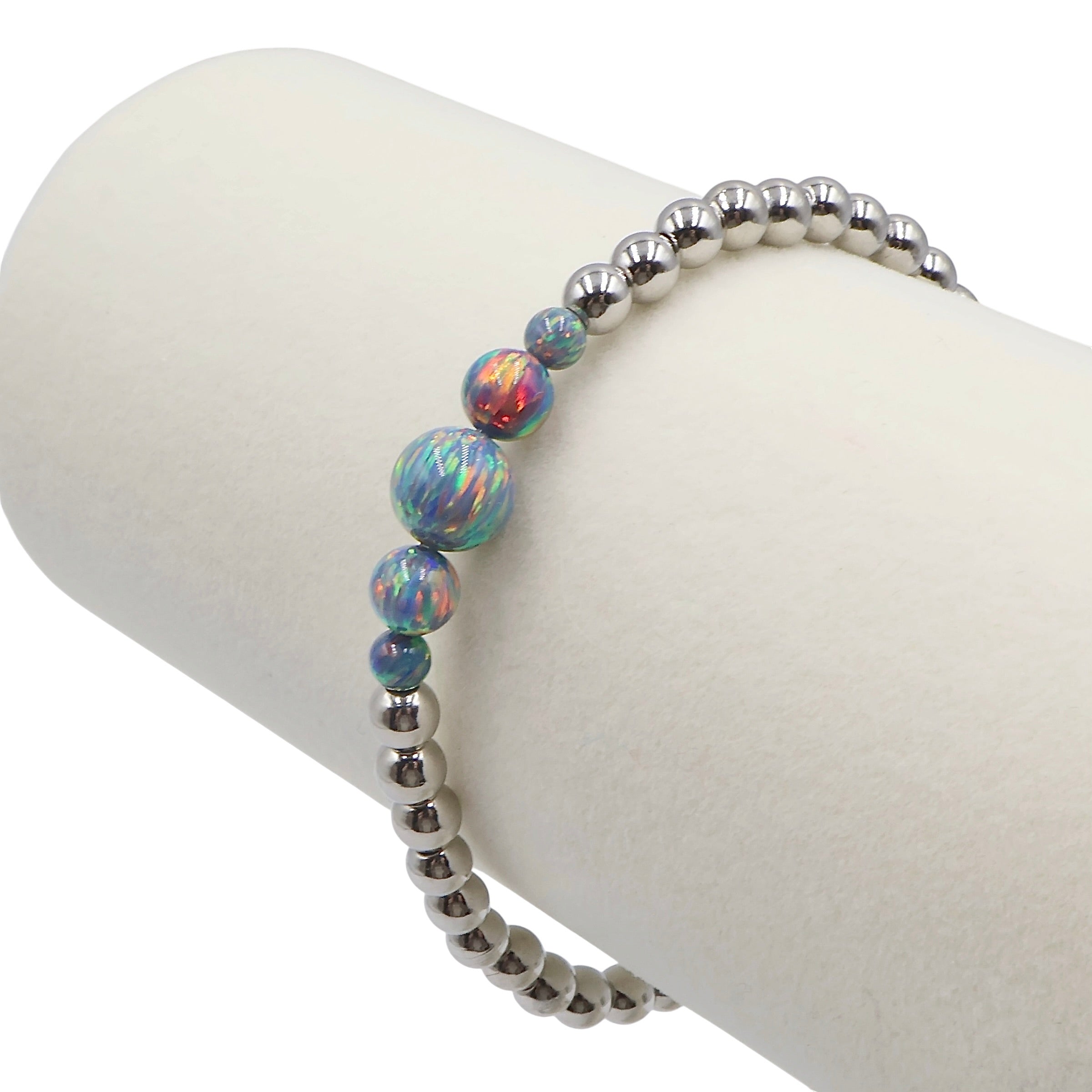 Blue Graphite | Opal Cascade Bracelet
