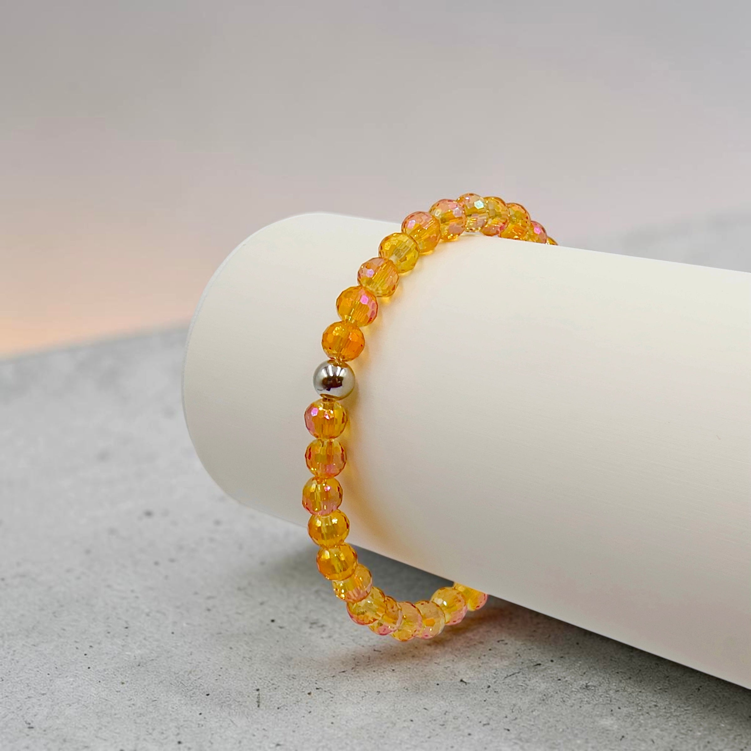 Sunlit Rose | Mini Crystal Glass Bracelet
