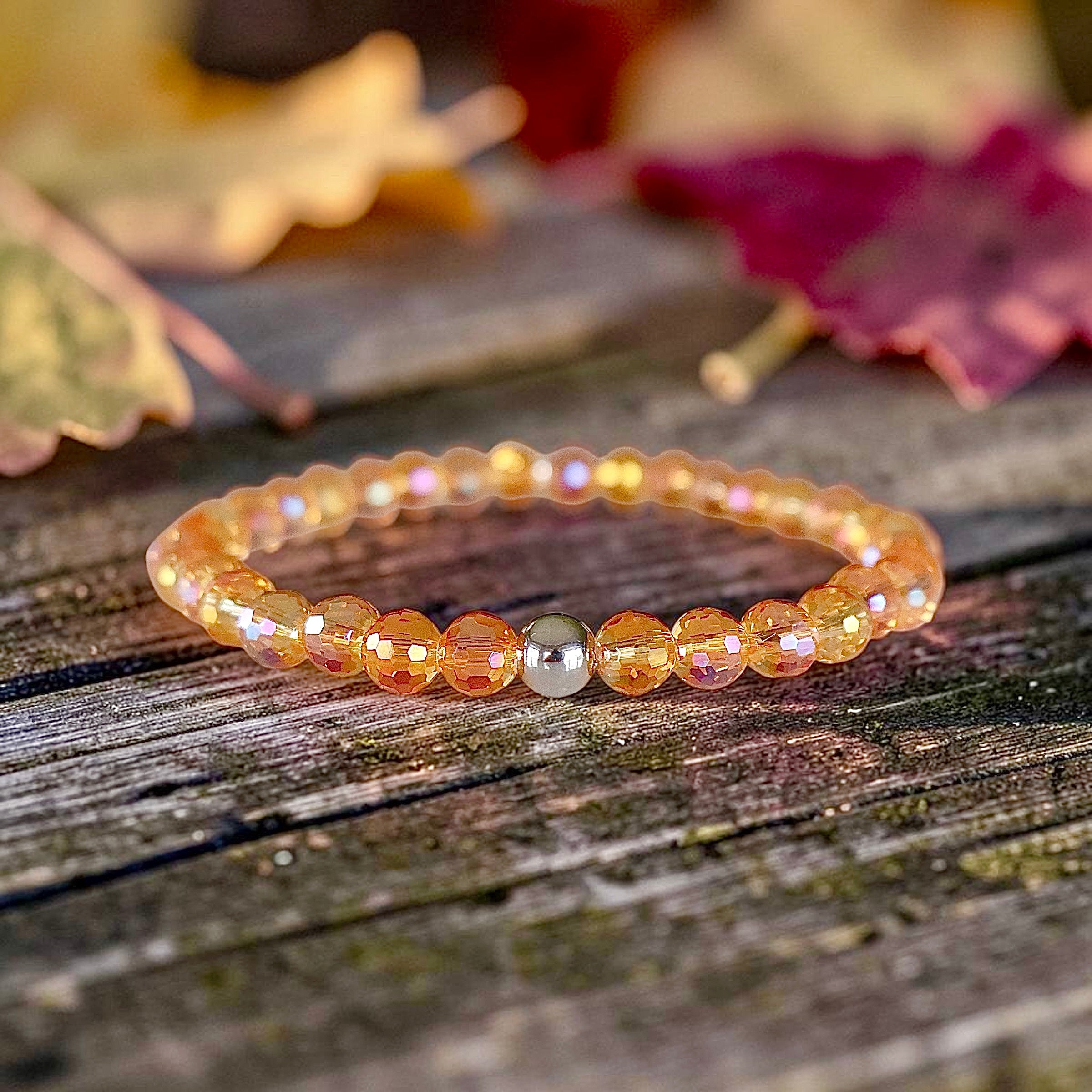 Sunlit Rose | Mini Crystal Glass Bracelet