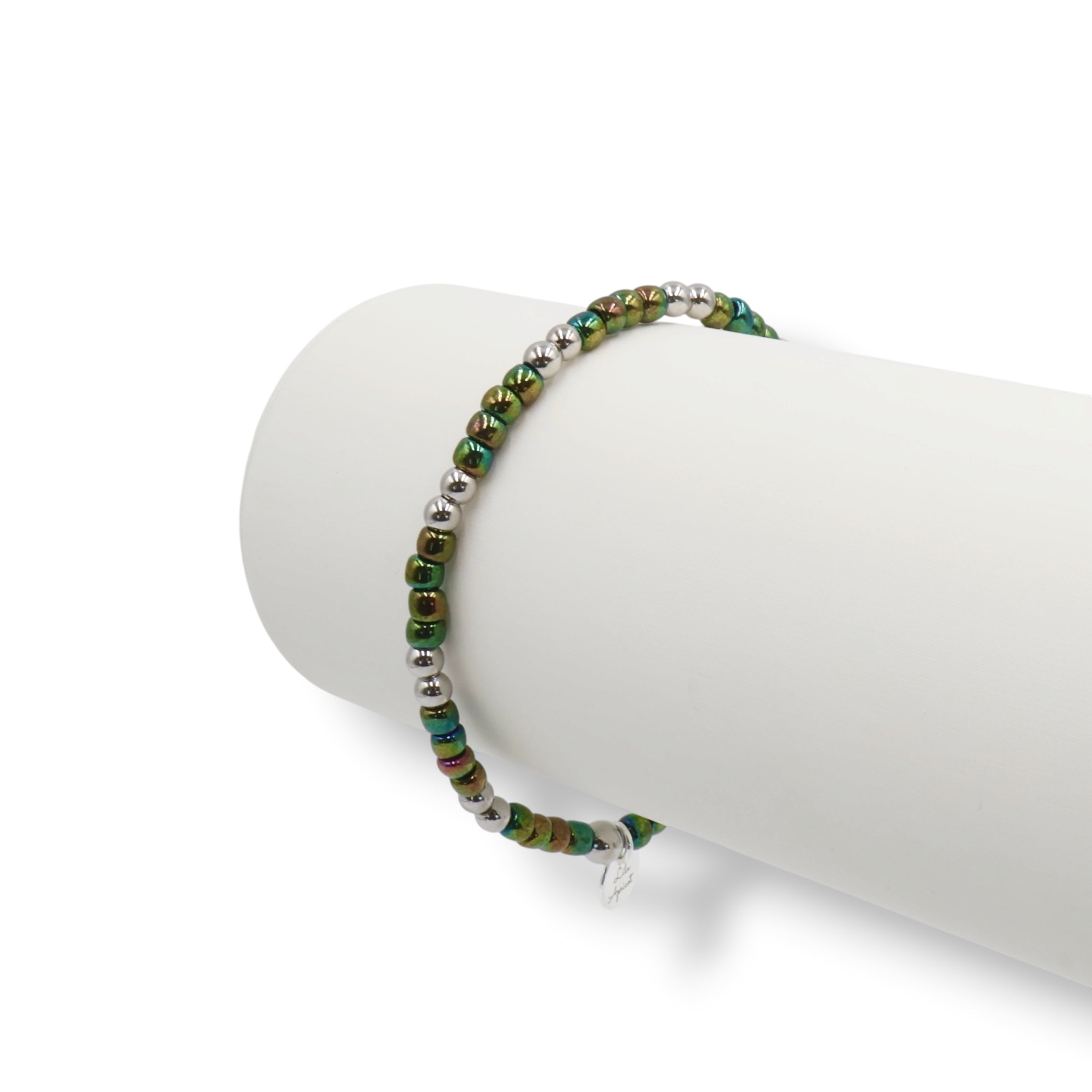 Iris Green | Seed Bead Bracelet
