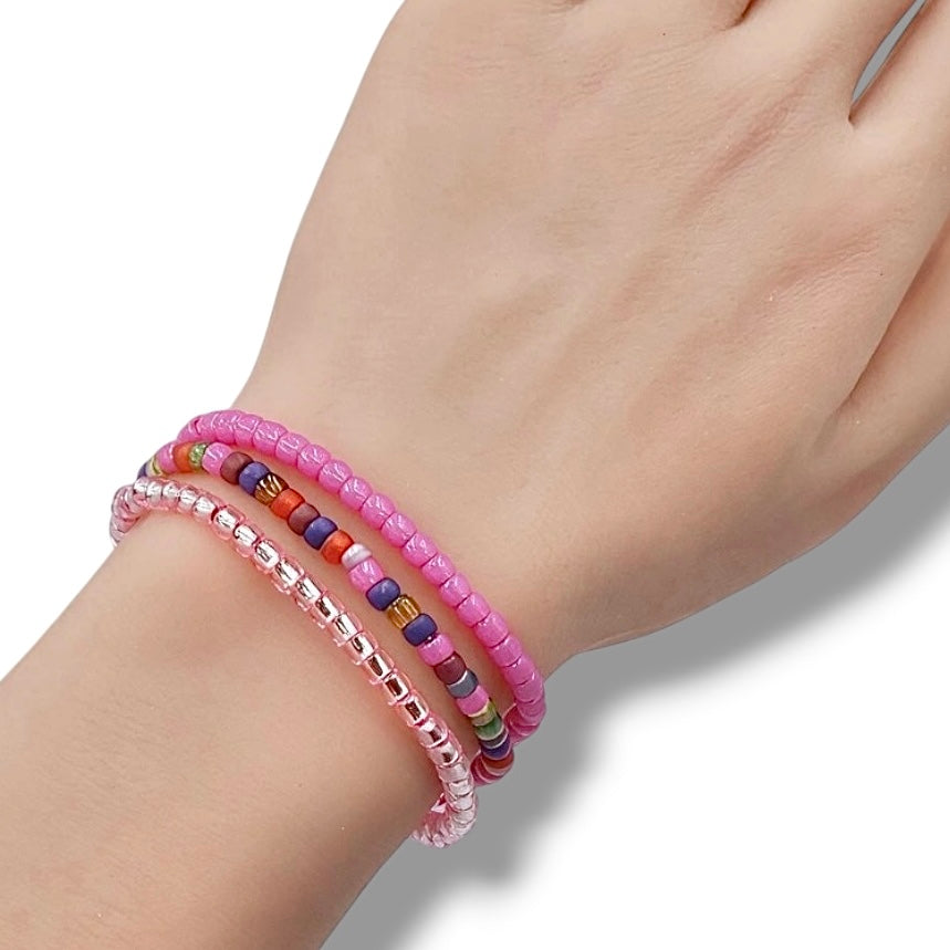 Strawberry Shake | Seed Bead Bracelet
