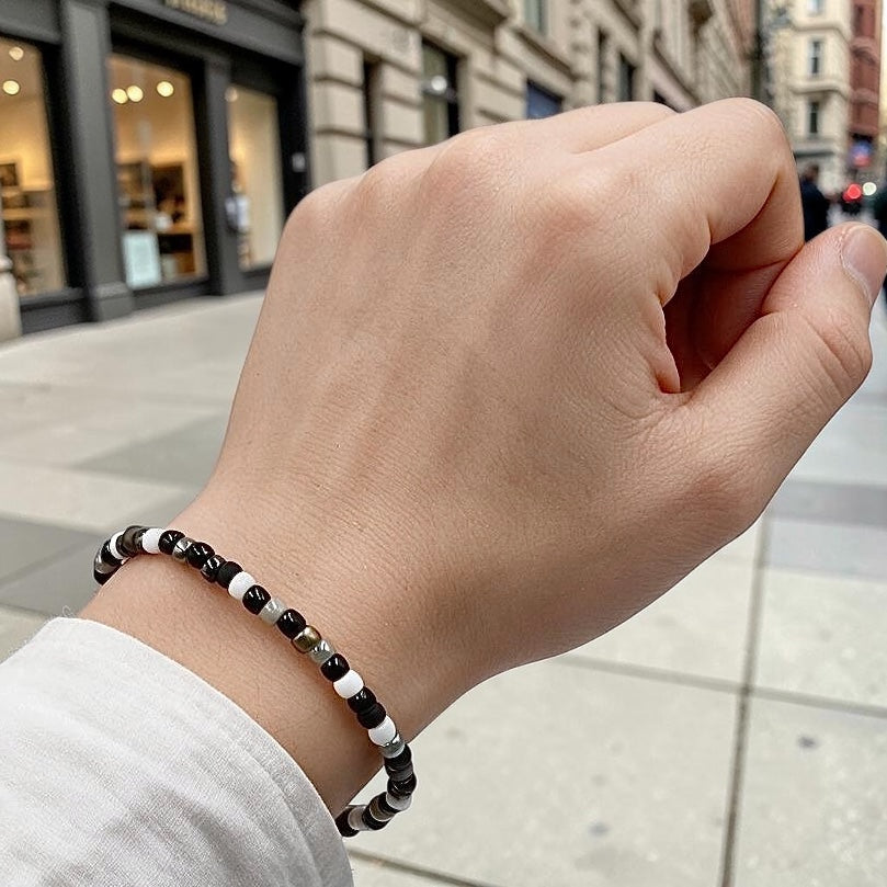 Tuxedo | Seed Bead Bracelet
