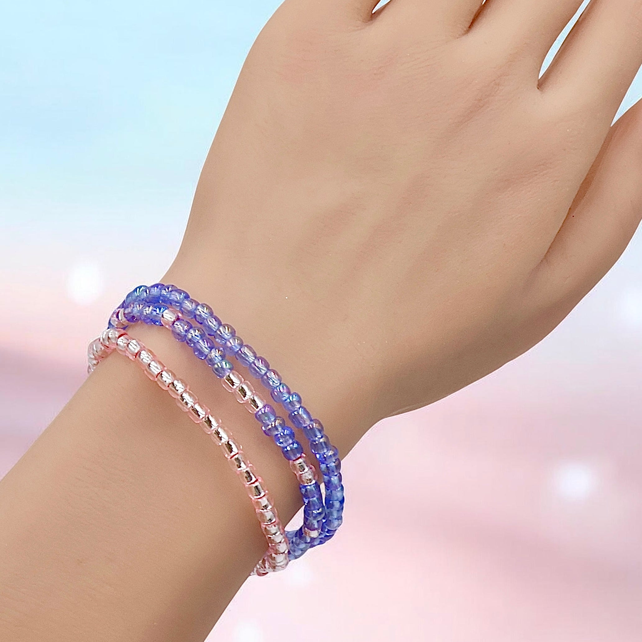 Pink Moon | Seed Bead Bracelet