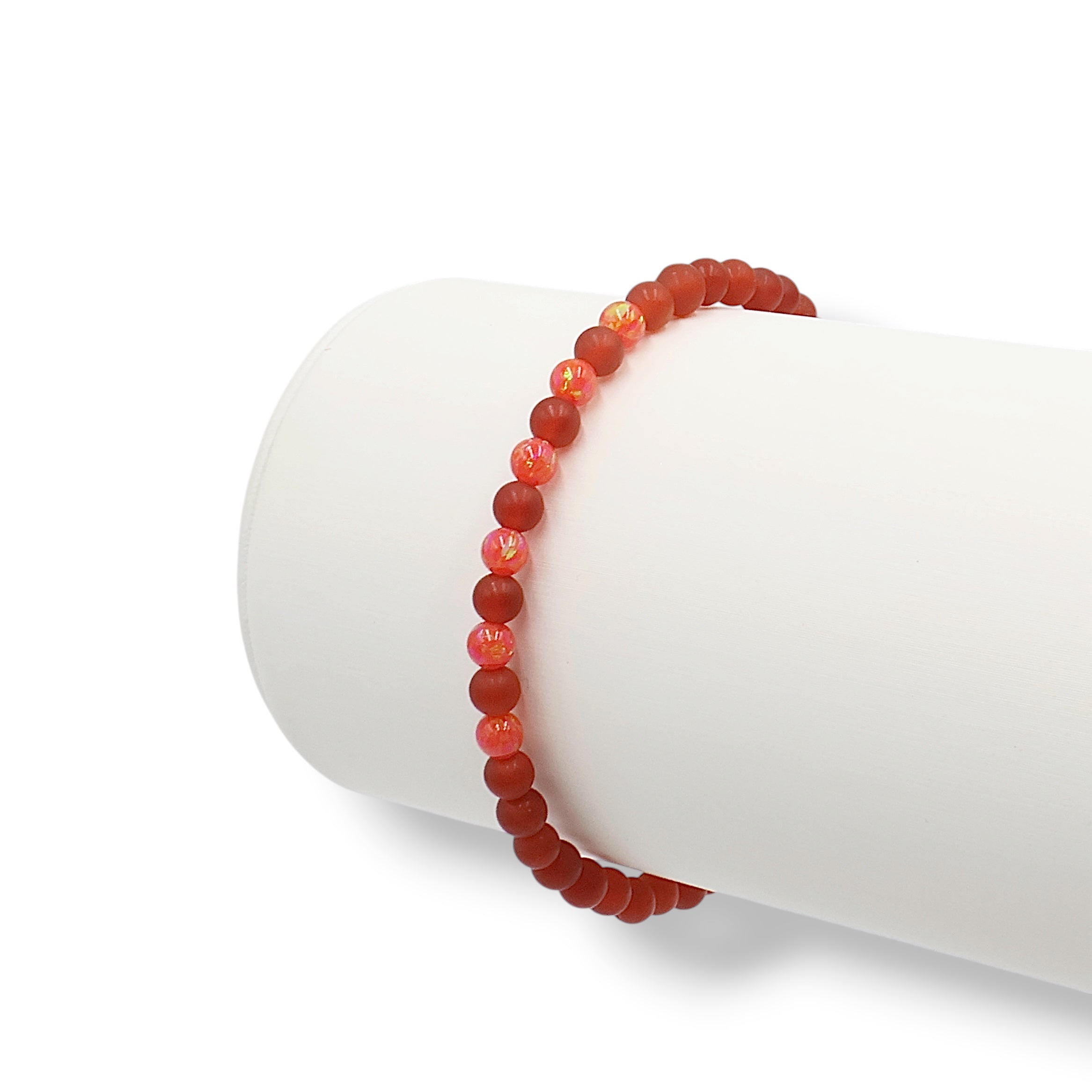 Carnelian | Micro Gem Opal Bracelet