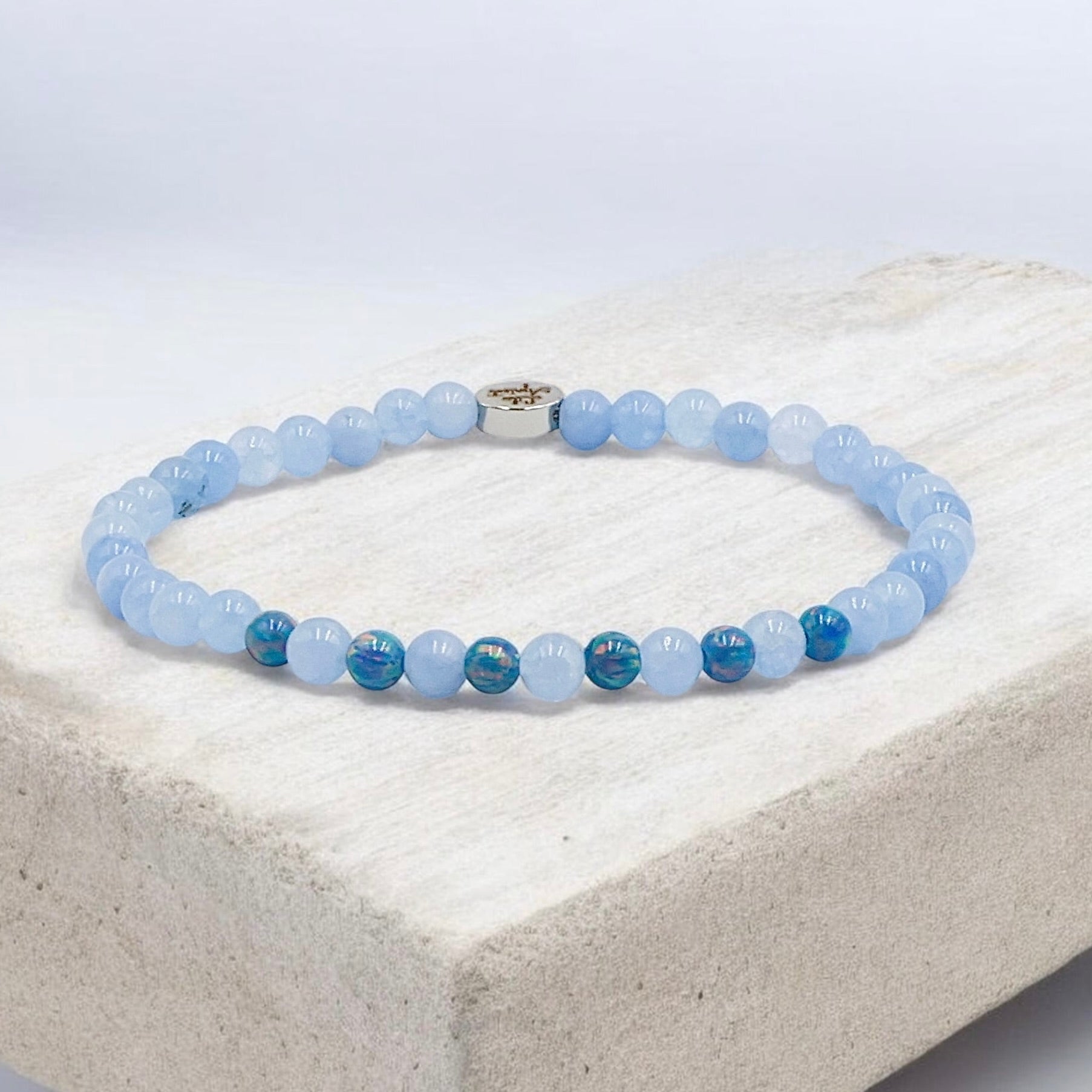 Aquamarine | Micro Gem Opal Bracelet